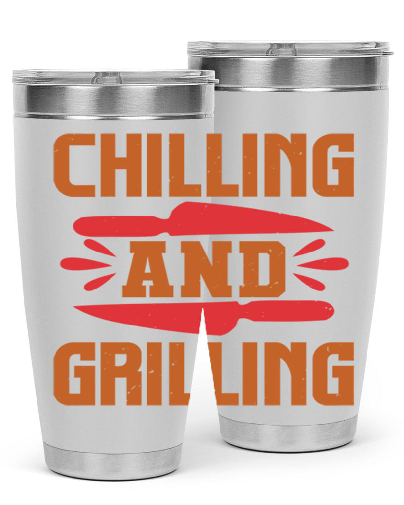 chilling and grilling 48#- bbq- Tumbler