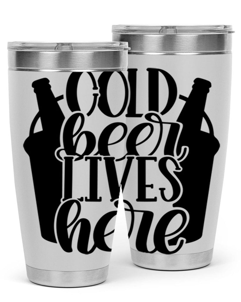 cold beer lives here 43#- beer- Tumbler