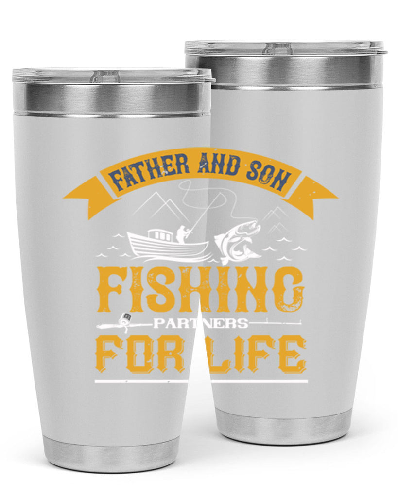 father and son fishing partners for life 158#- fishing- Tumbler