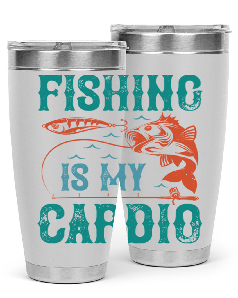 fishing is my cardio 142#- fishing- Tumbler