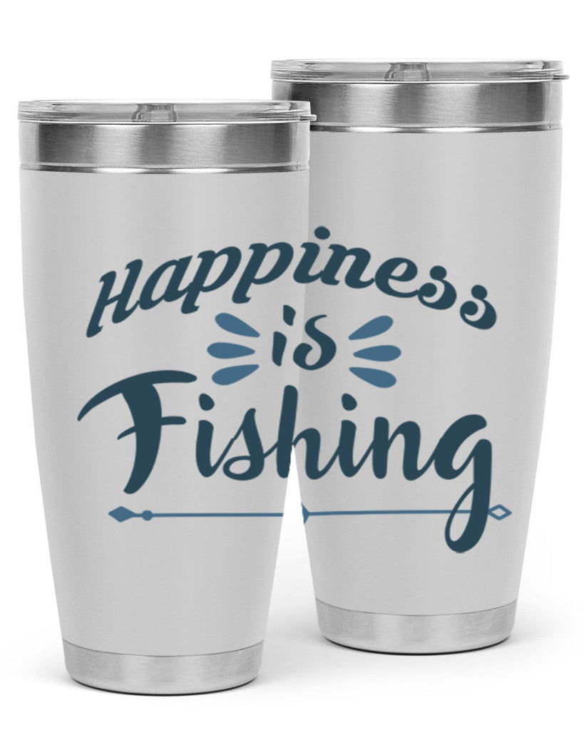 happiness is fishing 122#- fishing- Tumbler