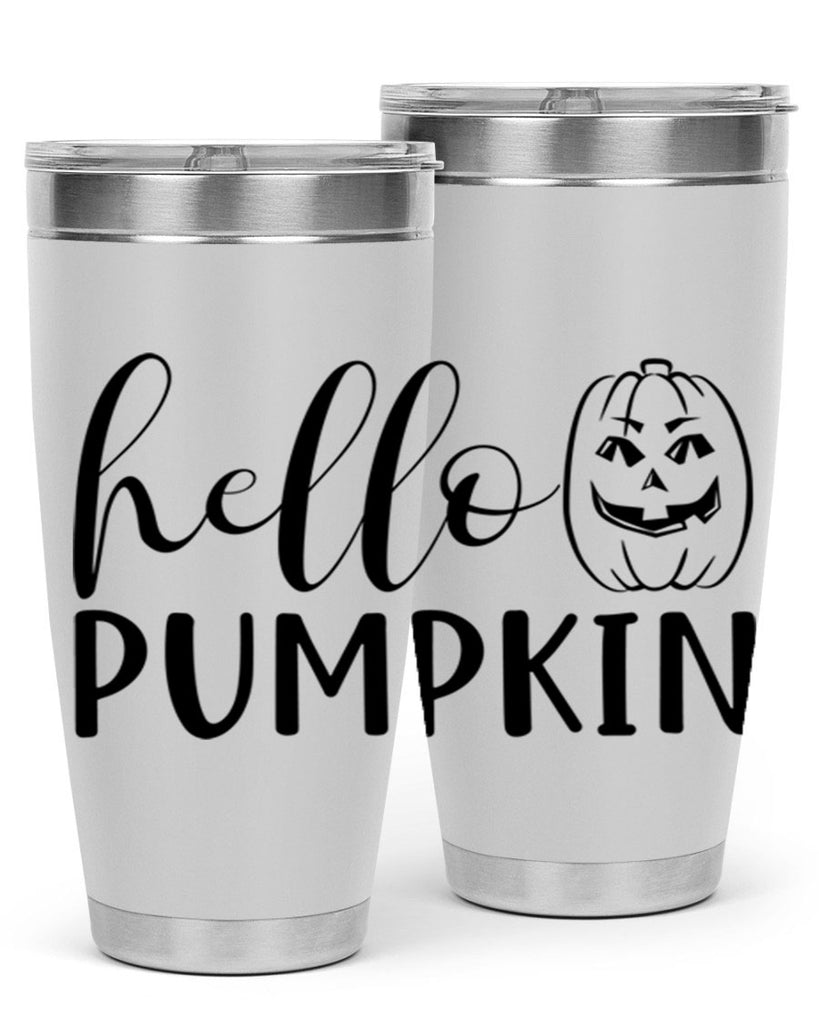hello pumpkin 287#- fall- Tumbler