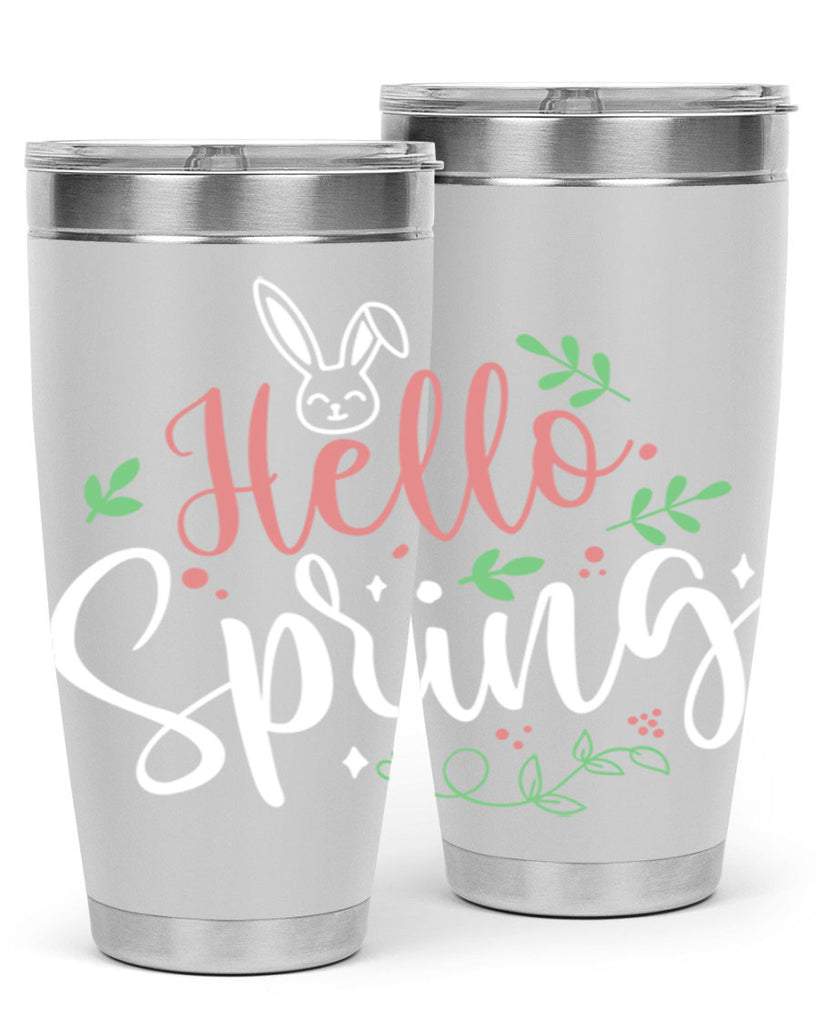 hello spring 77#- easter- Tumbler