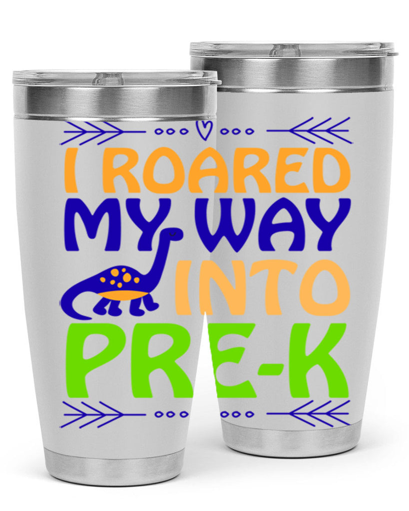 i roared my way into prek 20#- mardi gras- Tumbler