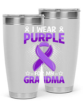 i wear purple for grandma 171#- alzheimers- Tumbler