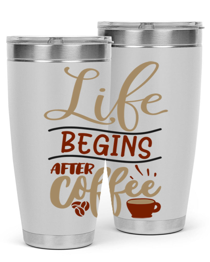 life begins after coffee 210#- coffee- Tumbler