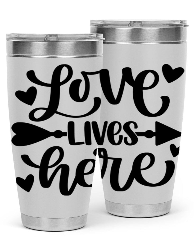 love lives here 7#- home- Tumbler