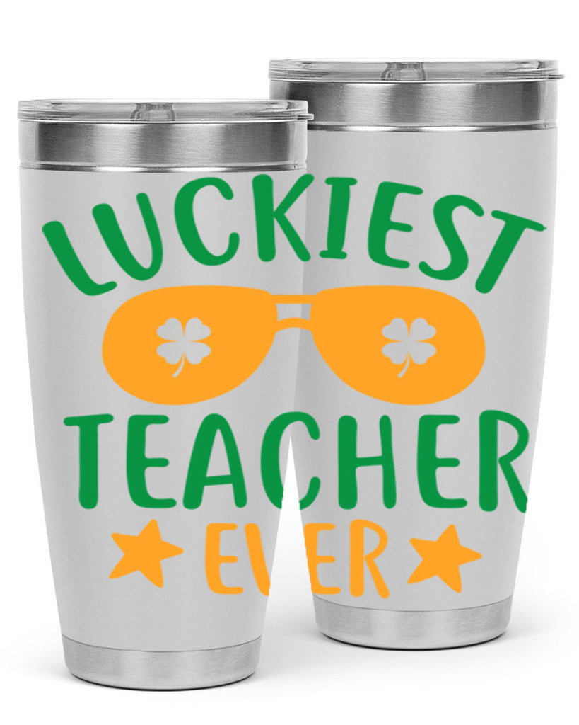 luckiest teacher ever 13#- mardi gras- Tumbler