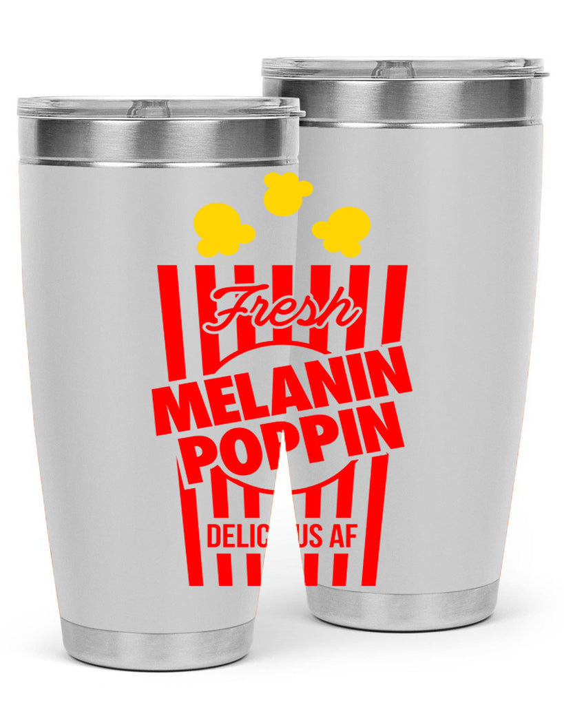 melanin poppin popcorn 86#- black words phrases- Cotton Tank