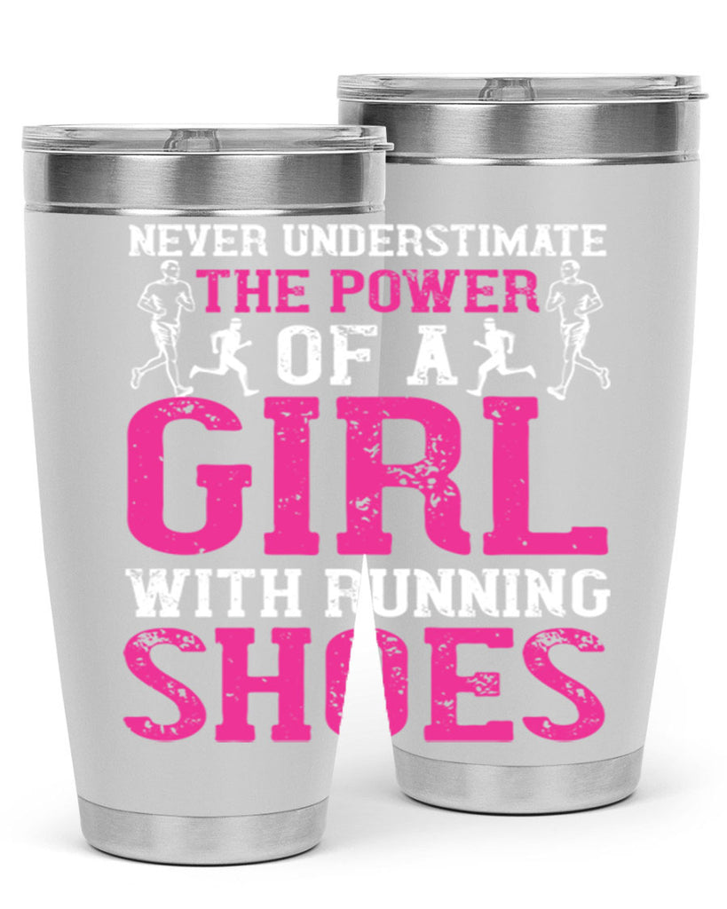 never understimate the power of a girl with running shoes 29#- running- Tumbler