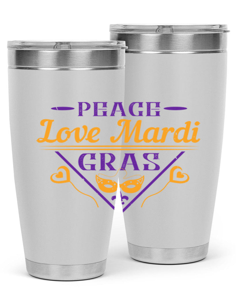 peace love mardi gras 39#- mardi gras- Tumbler