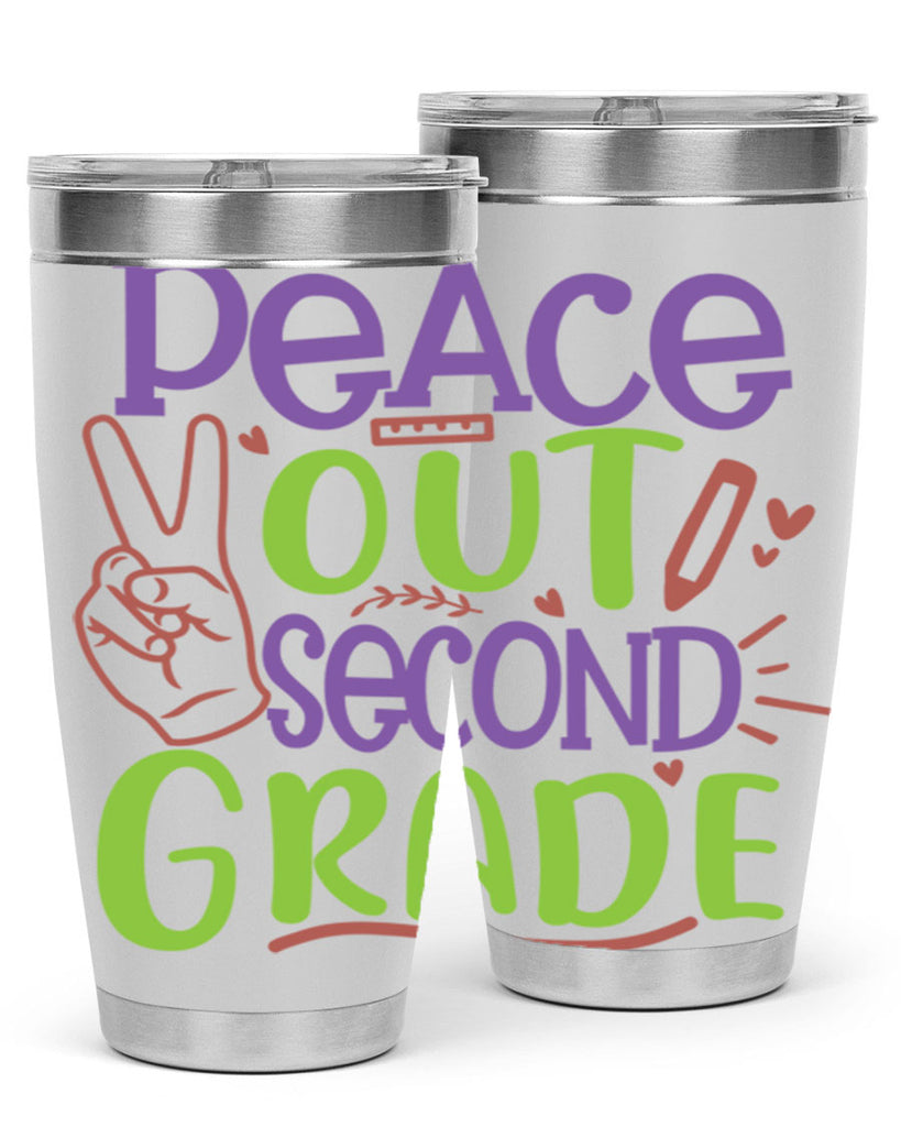 peace out 2nd grade 1#- second grade- Tumbler