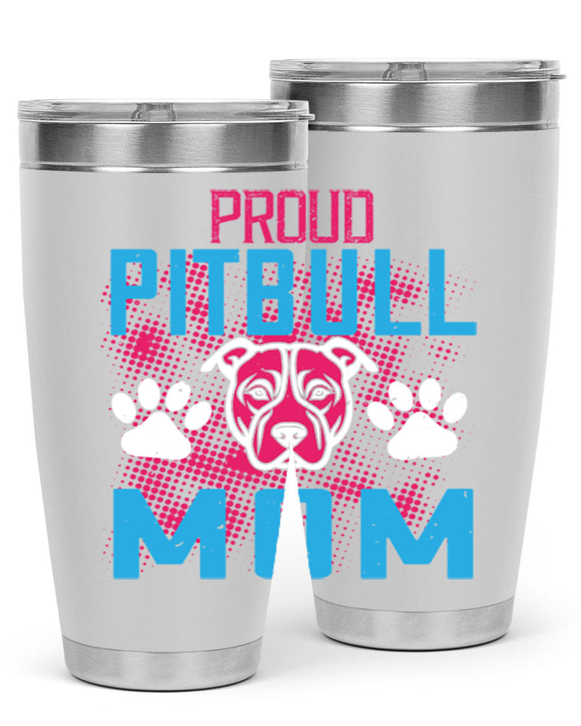 proud pitbull mom 70#- mom- Tumbler