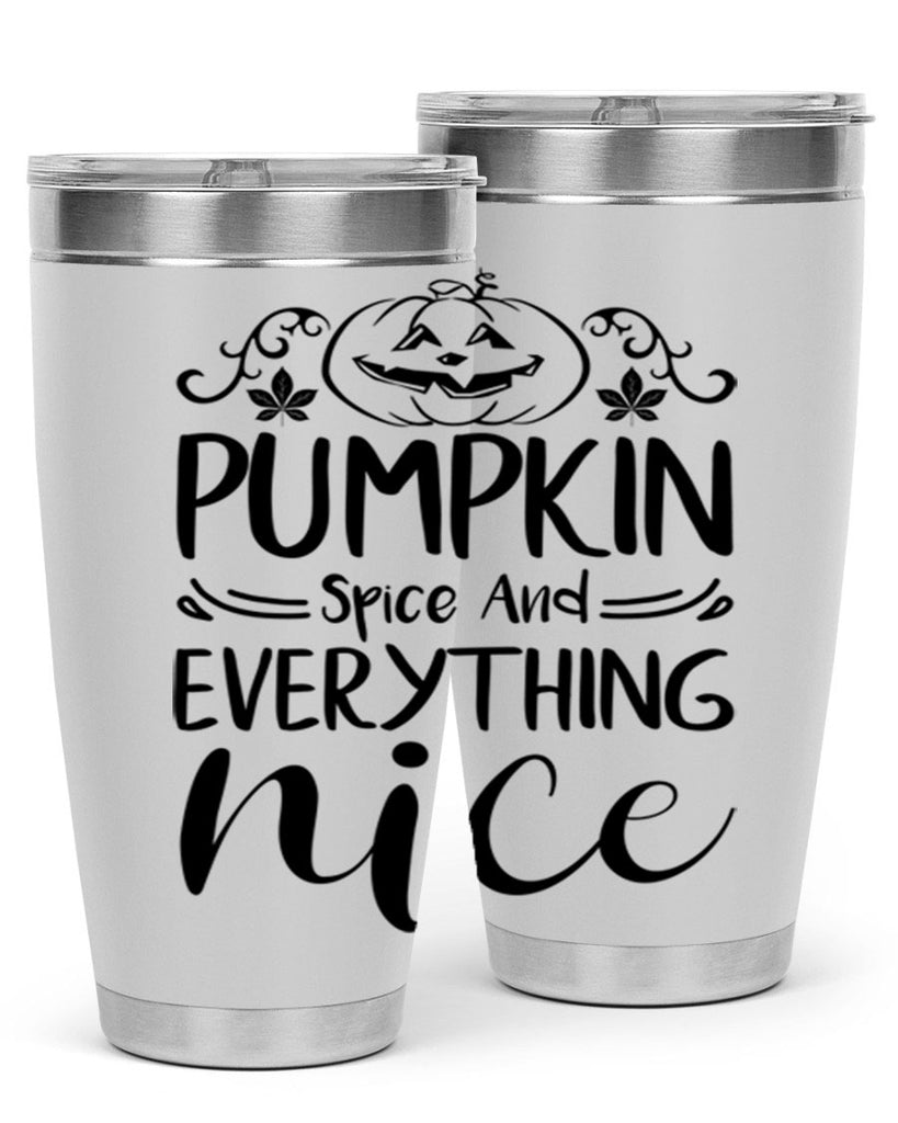 pumpkin spice and everything nice 542#- fall- Tumbler