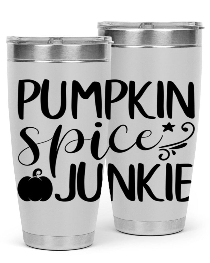 pumpkin spice junkie 548#- fall- Tumbler