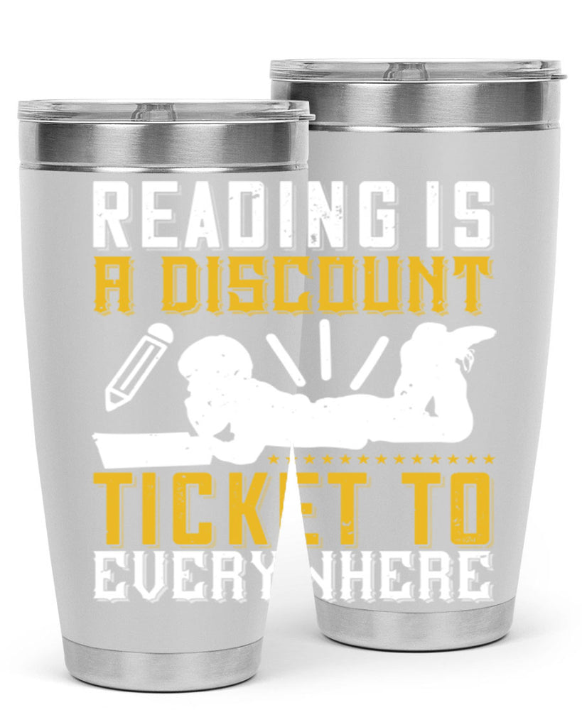 reading is a discount ticket to everywhere 16#- reading- Tumbler