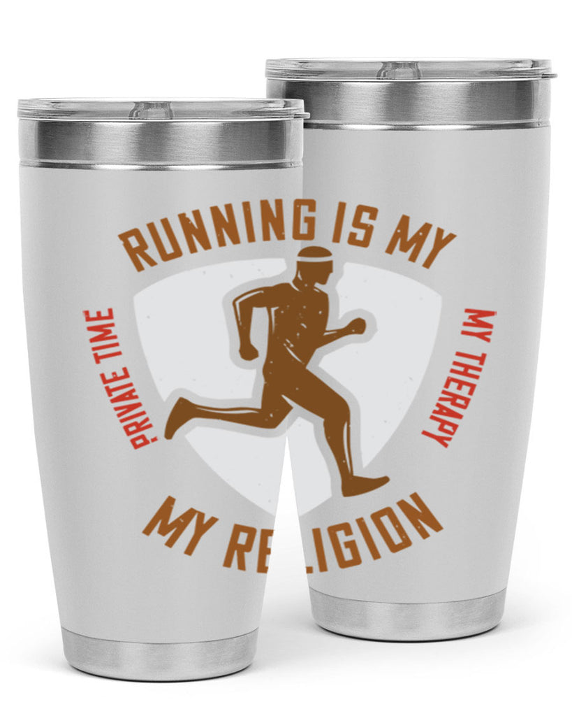 running is my private time my therapy my religion 21#- running- Tumbler