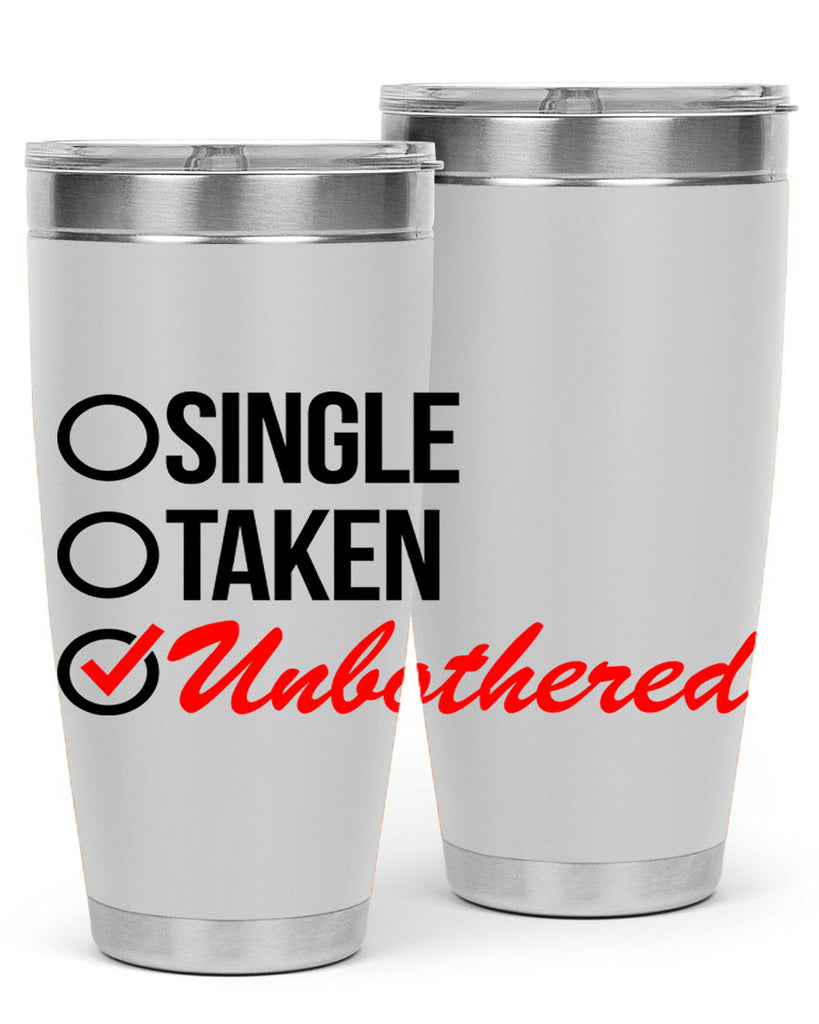 single taken unbothered 35#- black words phrases- Cotton Tank