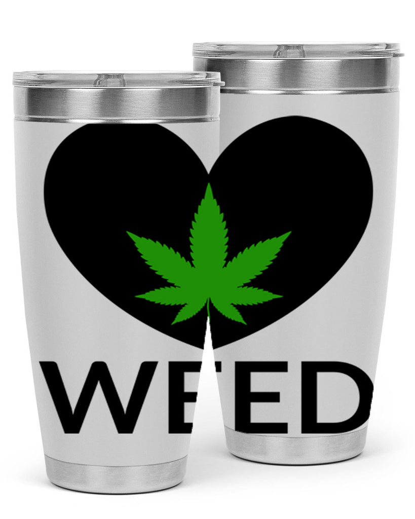 weed cannabis 284#- marijuana- Tumbler