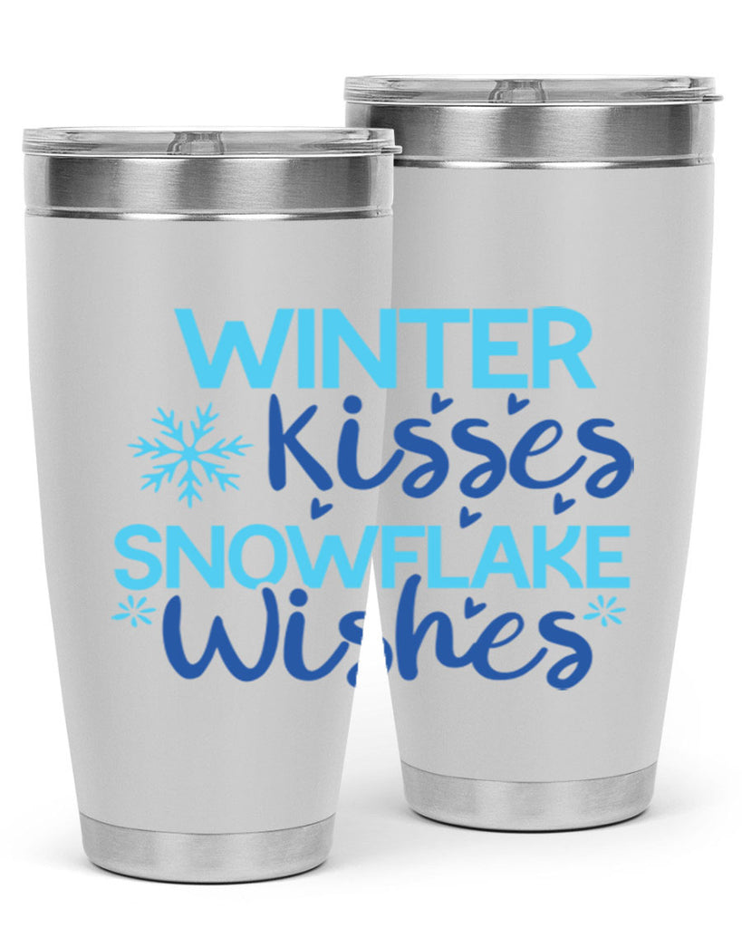 winter kisses snowflake wishes 519#- winter- Tumbler