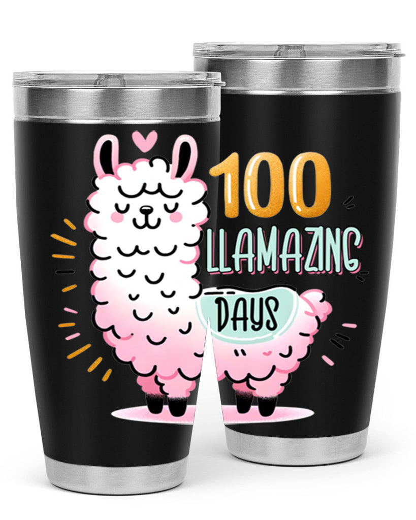 100th Day of School Llama 39#- 100 days of school- Tumbler