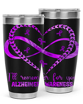 AlzheimerS Awareness Heart Infinity 14#- alzheimers- Tumbler