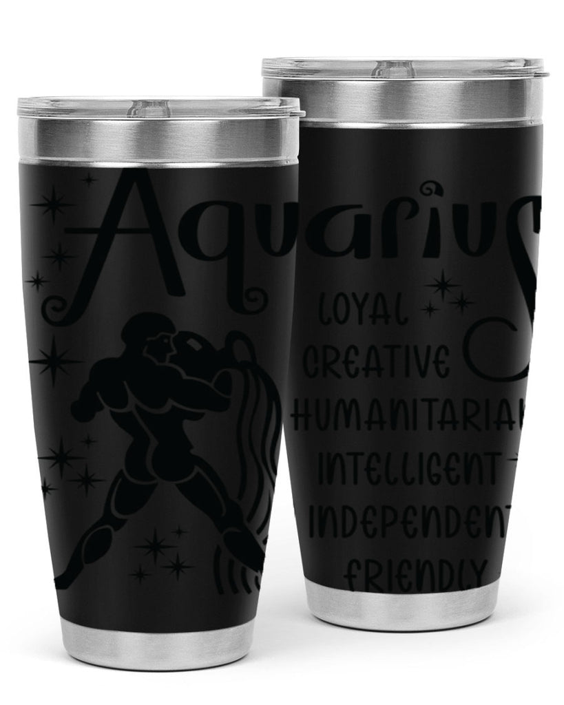 Aquarius 64#- zodiac- Tumbler