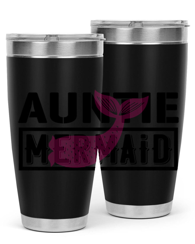 Auntie mermaid 18#- mermaid- Tumbler