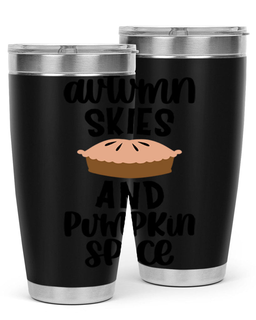 Autumn Skies And Pumpkin Spice 477#- fall- Tumbler