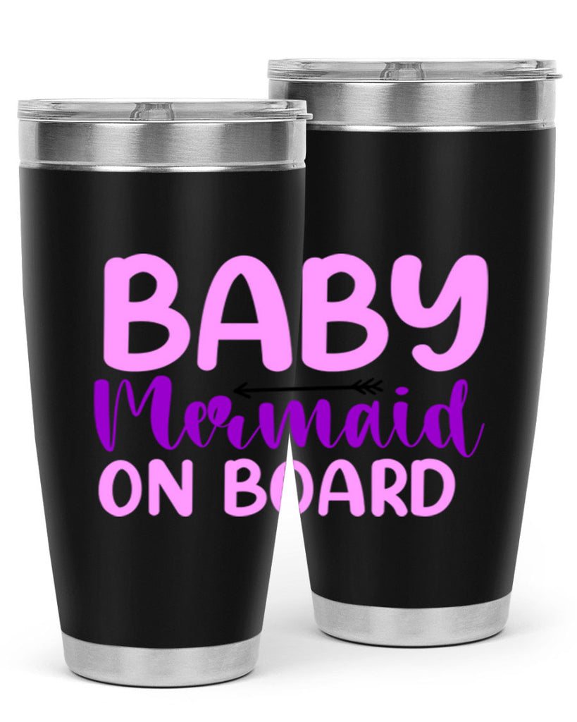 Baby Mermaid On Board 23#- mermaid- Tumbler