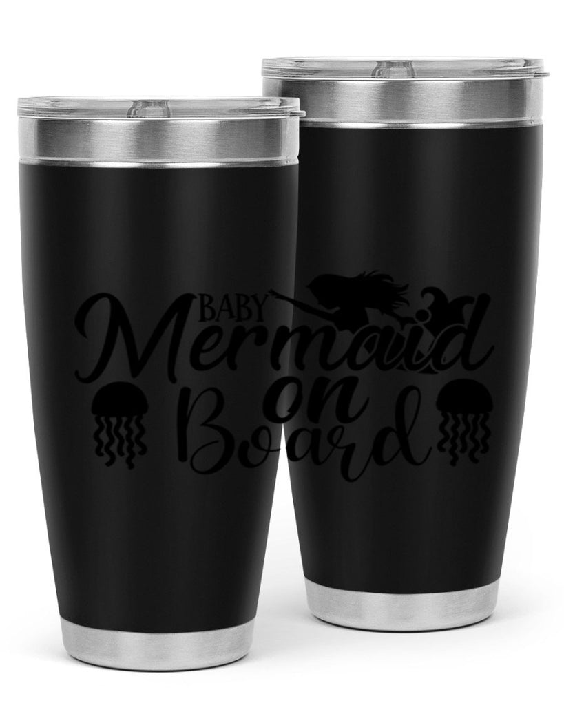 Baby Mermaid On Board 26#- mermaid- Tumbler