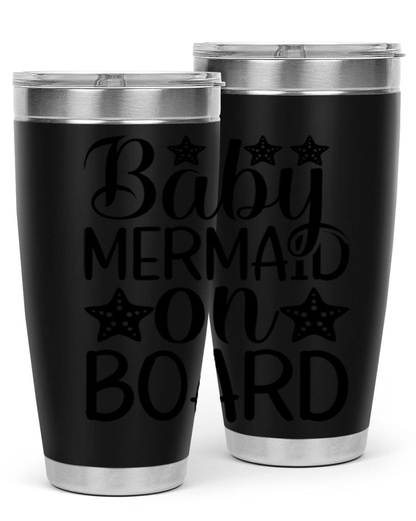 Baby Mermaid On Board 32#- mermaid- Tumbler