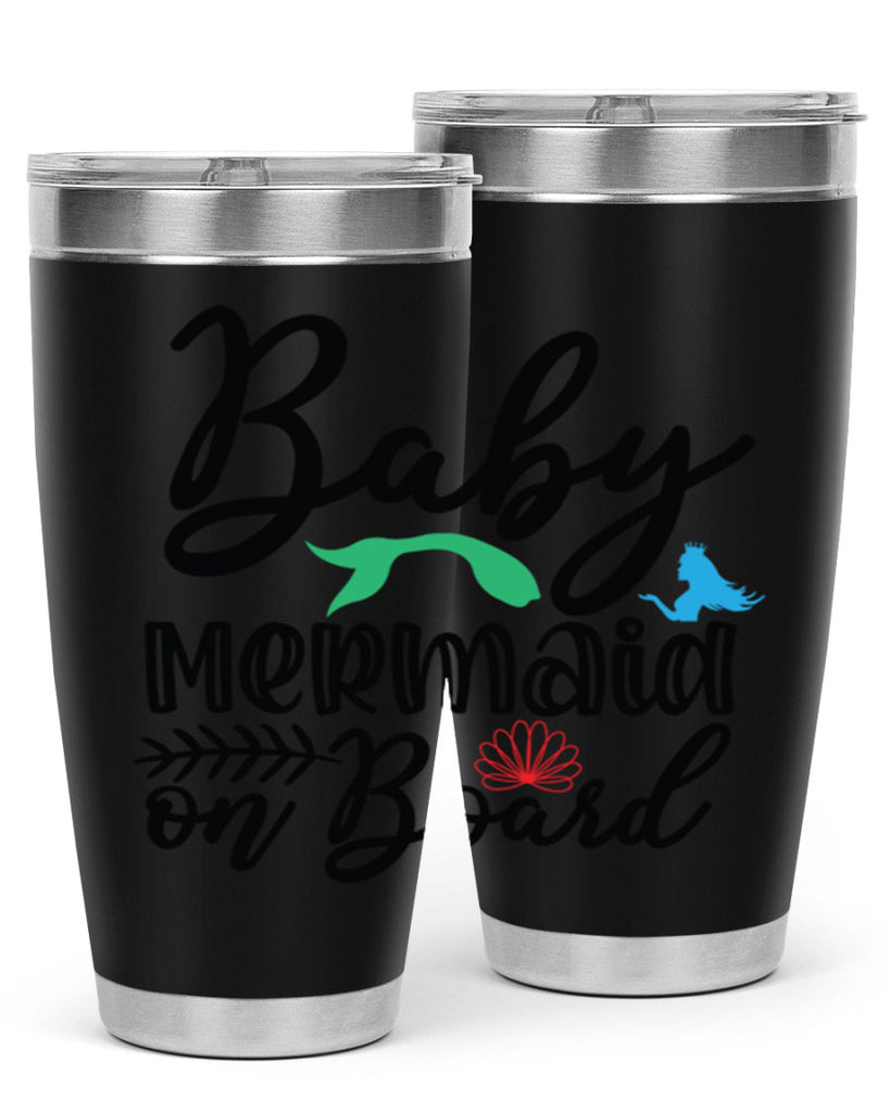 Baby Mermaid on Board 38#- mermaid- Tumbler