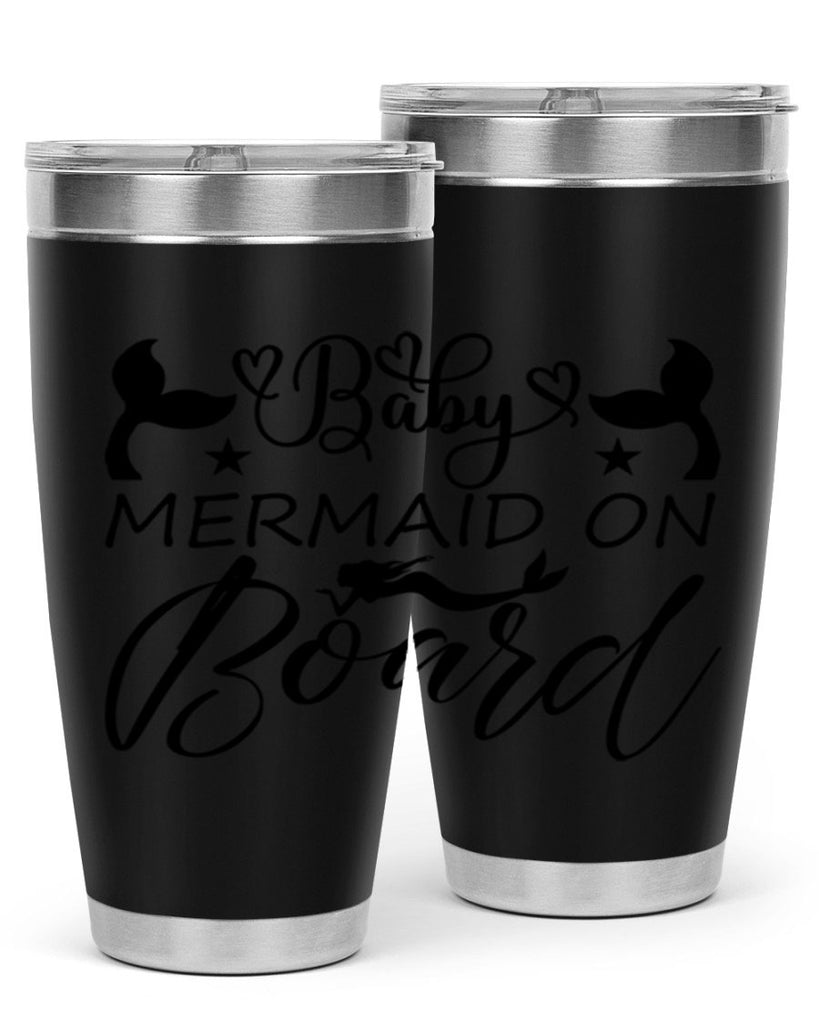 Baby mermaid on board 31#- mermaid- Tumbler