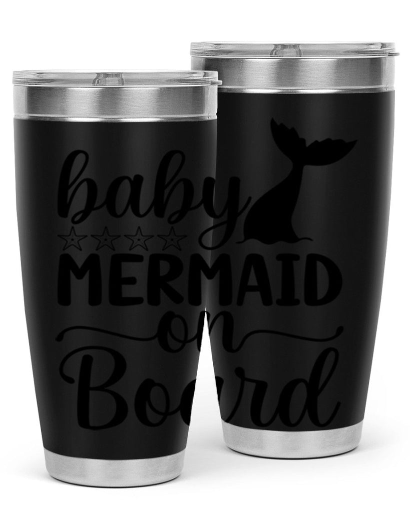 Baby mermaid on board 36#- mermaid- Tumbler