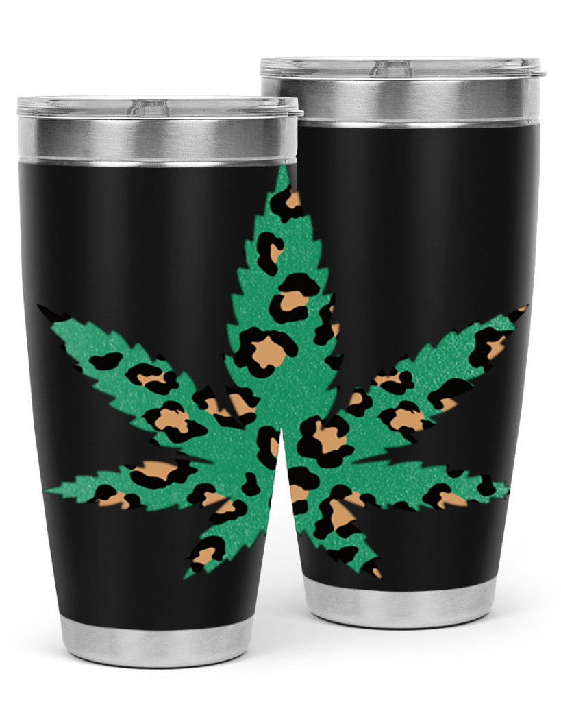 Cannabis Leopard Print 54#- marijuana- Tumbler