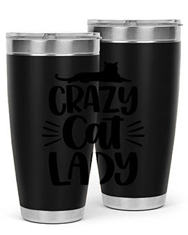 Crazy Cat Lady Style 92#- cat- Tumbler