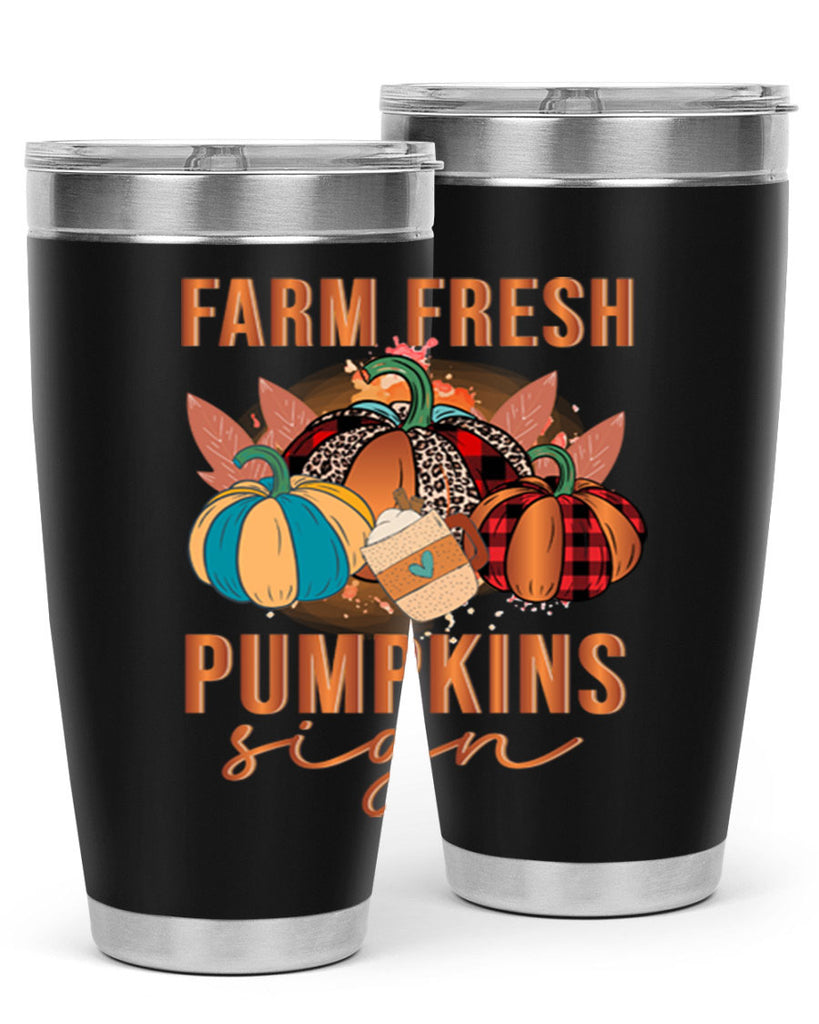 Farm Fresh Pumpkins Sign 175#- fall- Tumbler