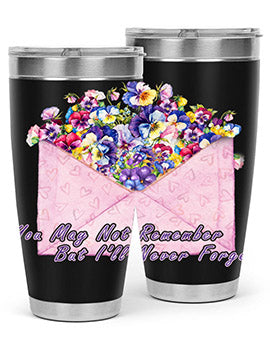 Floral Buerfly AlzheimerS Awareness 147#- alzheimers- Tumbler