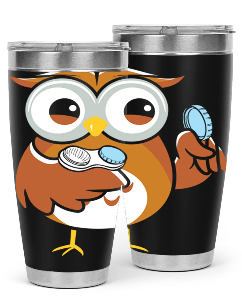 Funny Owl Contact Lens Case A TurtleRabbit 6#- owl- Tumblers