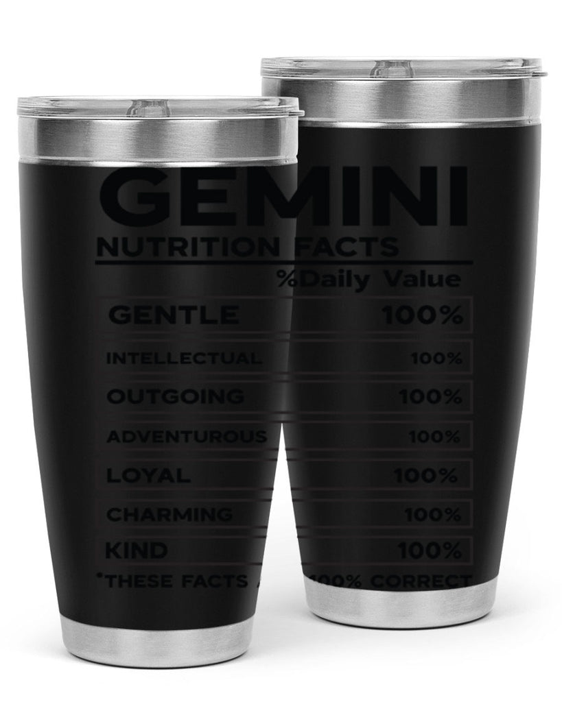 Gemini Nutrition Facts 220#- zodiac- Tumbler