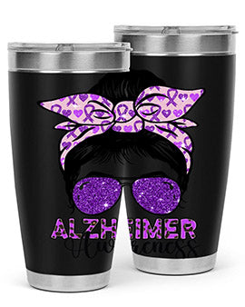 Girl Warrior Alzheimer Awareness 153#- alzheimers- Tumbler