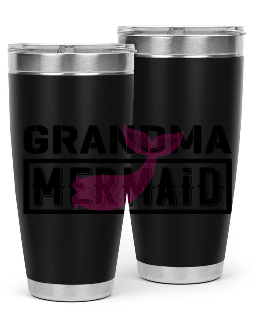 Grandma mermaid 203#- mermaid- Tumbler