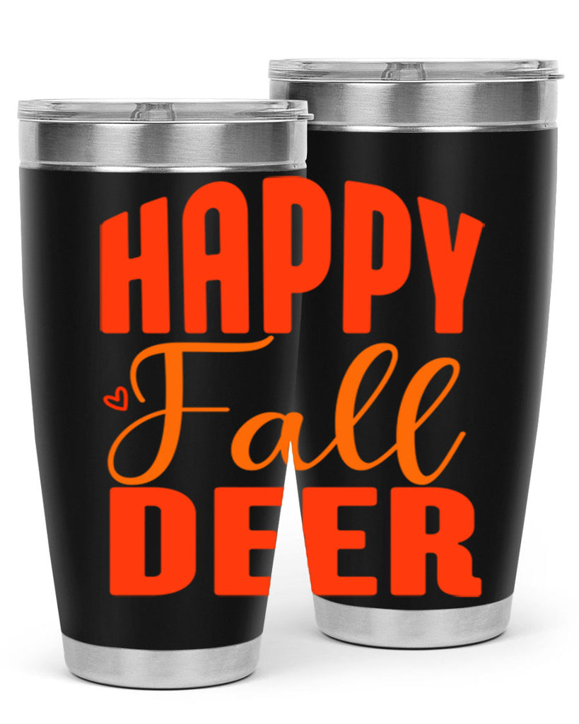 Happy Fall Deer Design 218#- fall- Tumbler
