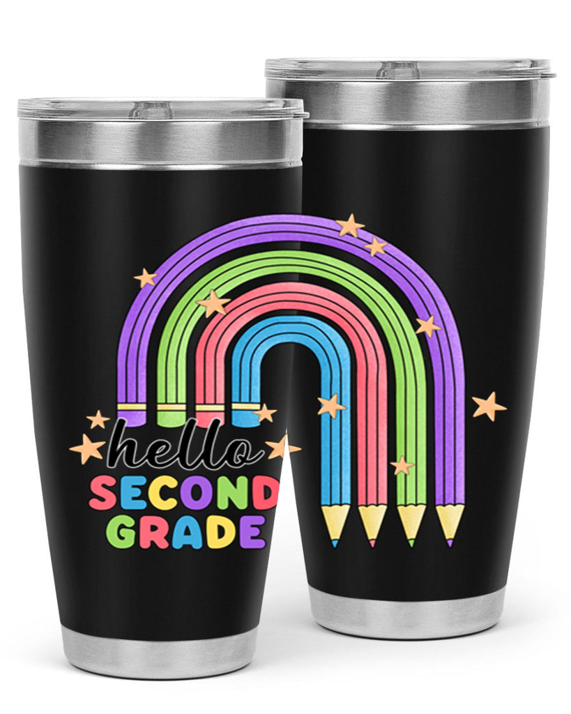 Hello 2nd Grade Pencil Rainbow 11#- second grade- Tumbler