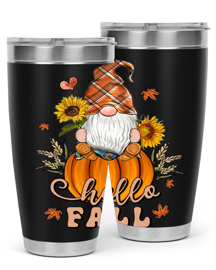 HelloFallAutumnGnome 298#- fall- Tumbler