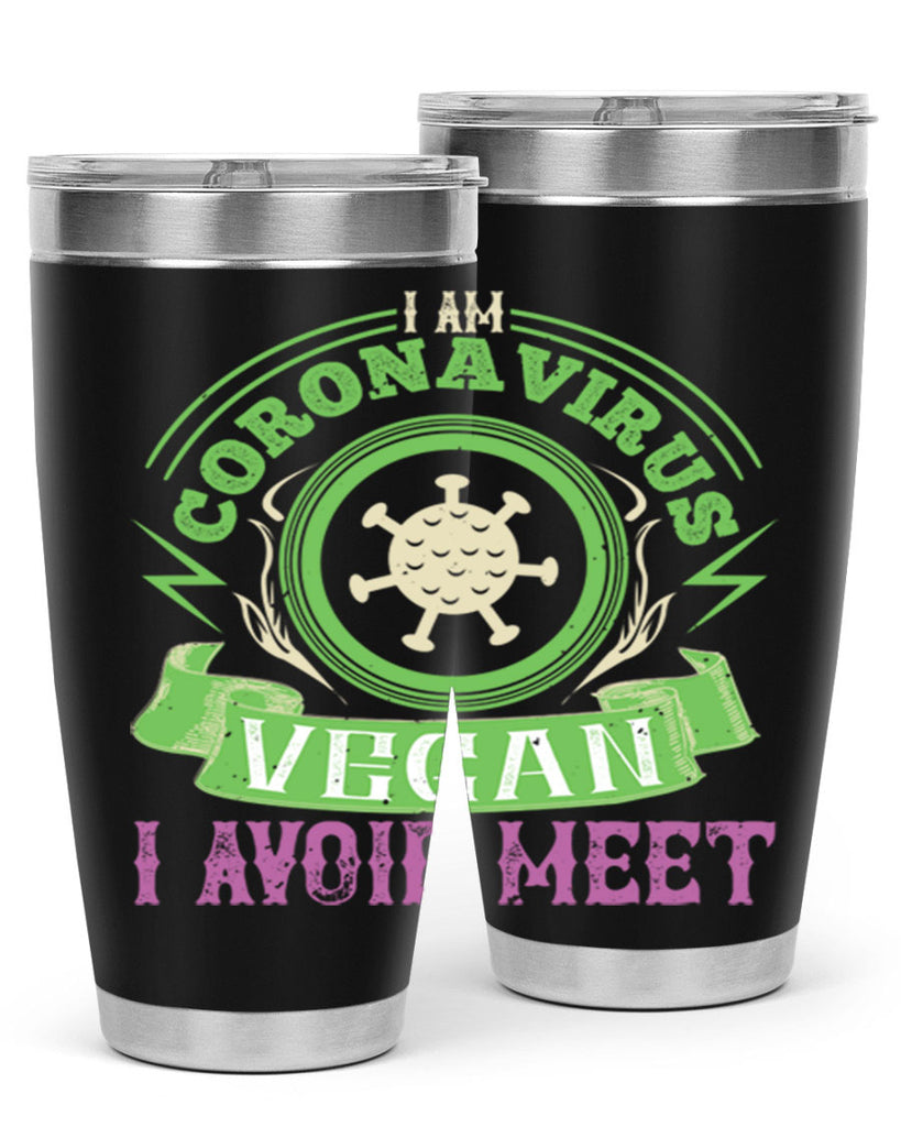 I Am Coronavirus Vegan I Avoid Meet Style 38#- corona virus- Cotton Tank