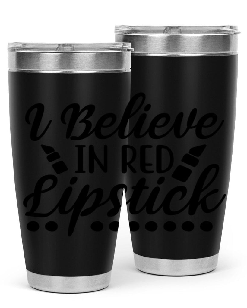 I Believe In Red Lipstick 106#- fashion- Cotton Tank