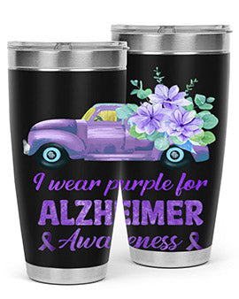 I Wear Purple For AlzheimerS Awareness 168#- alzheimers- Tumbler