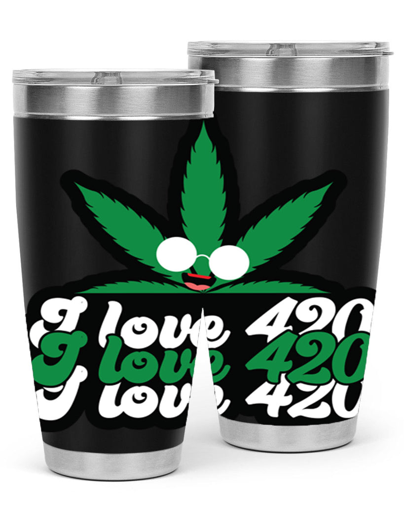 I love 420 123#- marijuana- Tumbler